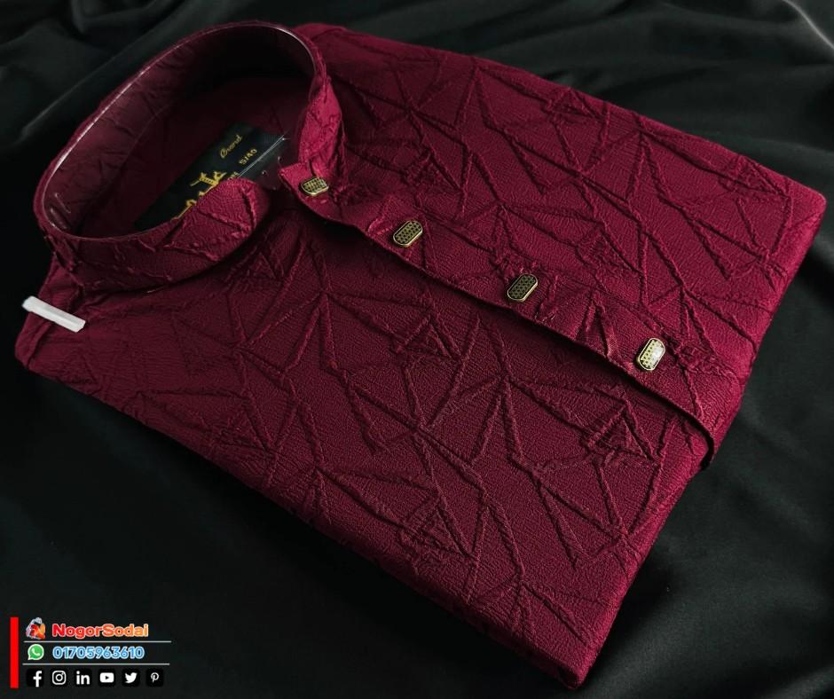 এক্সক্লুসিভ পপকর্ন ফেব্রিক পাঞ্জাবি ।