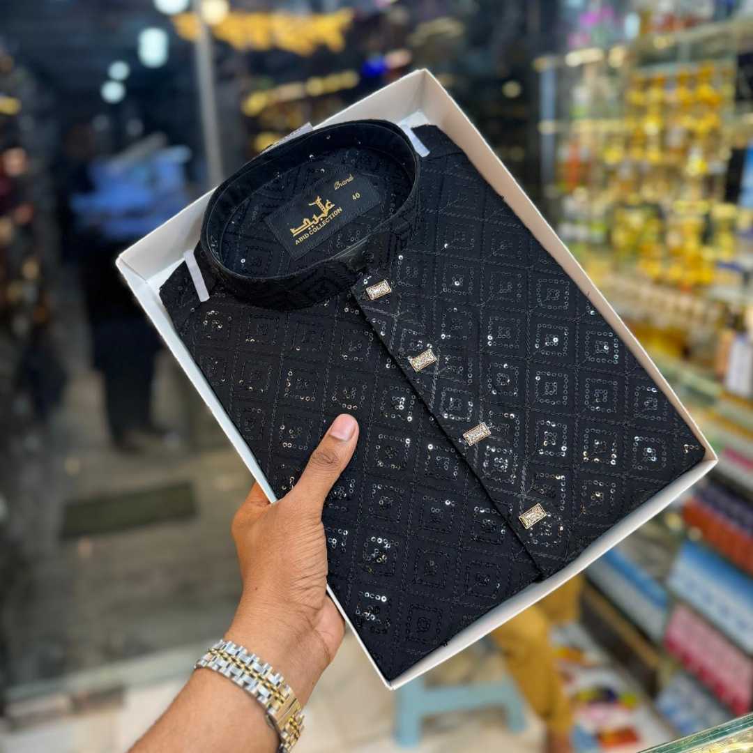 প্রিমিয়াম রেওয়ান সিকোয়েন্স পান্জাবি কালো